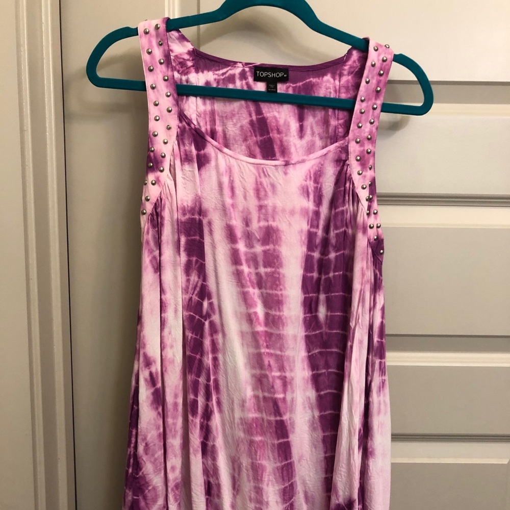 Topshop Purple Tie Dye Dress